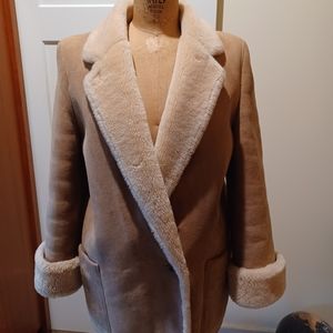 Perry Ellis Shearling Coat size 14